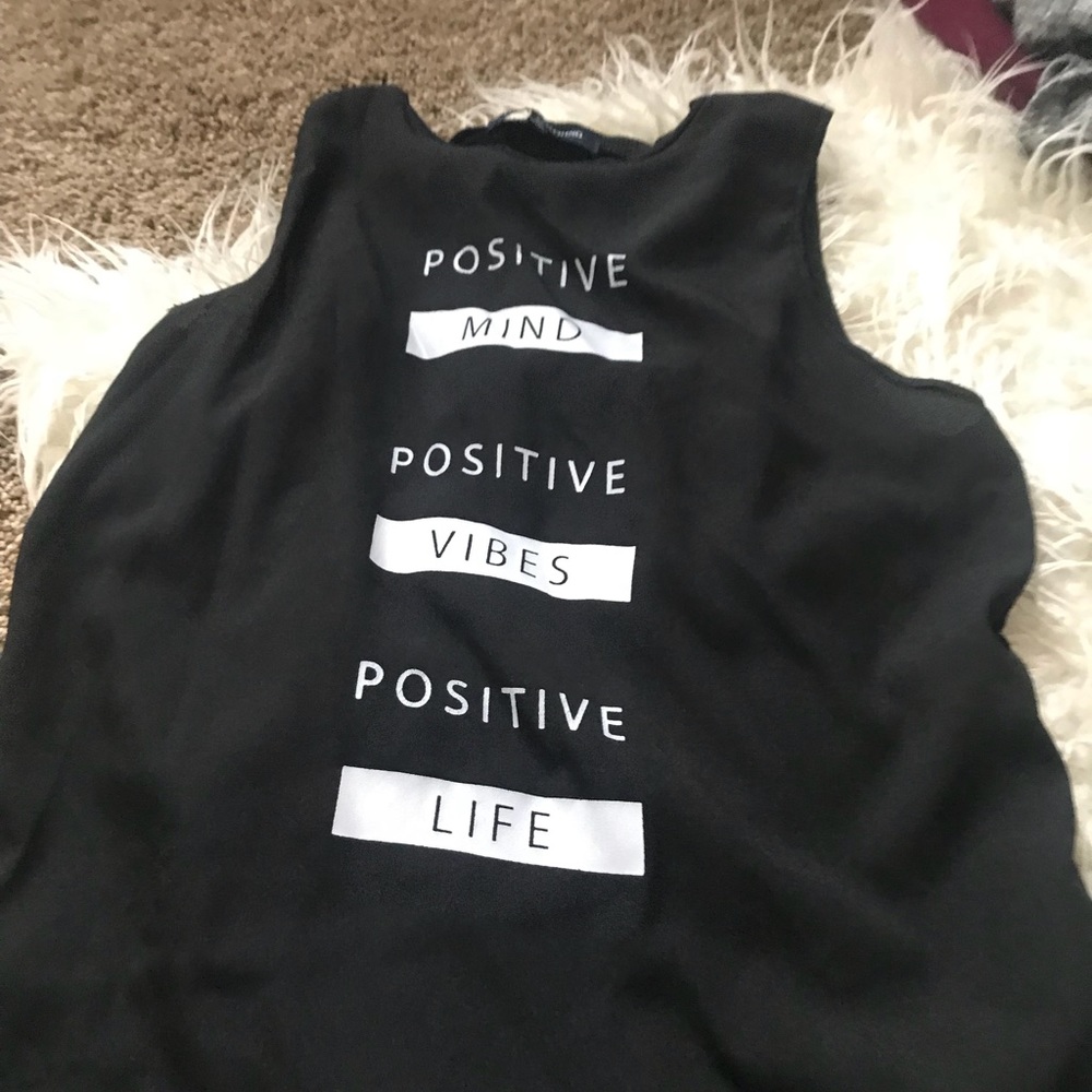 Black Graphic Tank Top